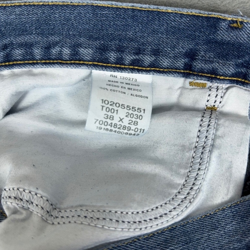 Lee Regular Fit Straight Leg Jeans Men's Blue Denim Medium Wash Cotton 38x28 - Picture 6 of 10